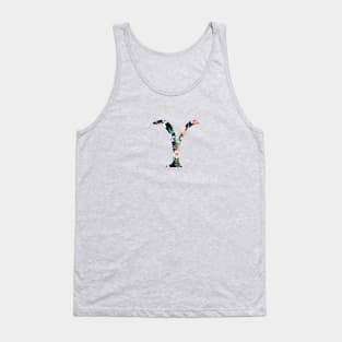 Upsilon Floral Greek Letter Tank Top